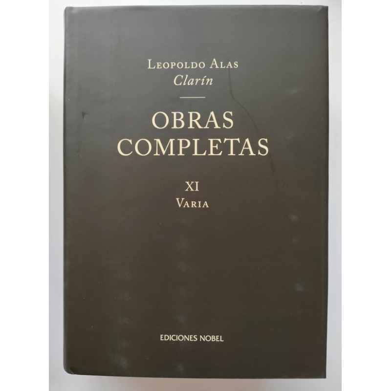 Obras completas XI -Varia-
